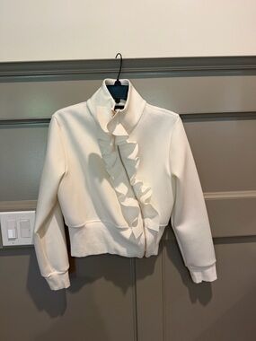 NWT white ruffle jacket